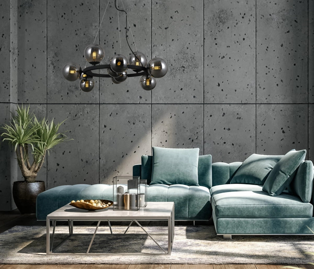 Lampadario Italux Montora moderno nero satinato 11xG9