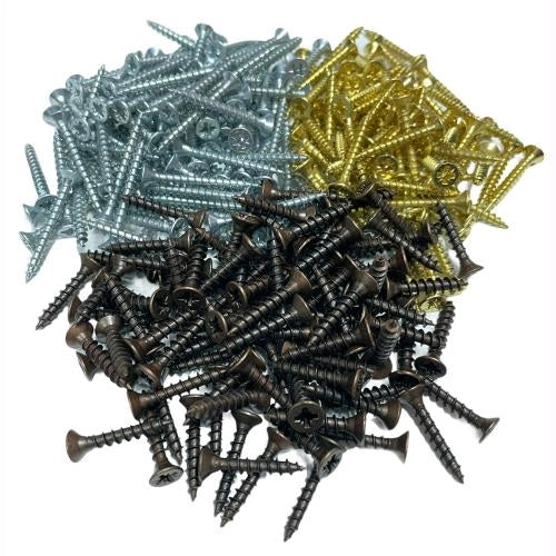 Viti per Legno truciolare Bronzate Testa Piana Svasata Fresata a croce 3x35 mm Conf. 500 pz