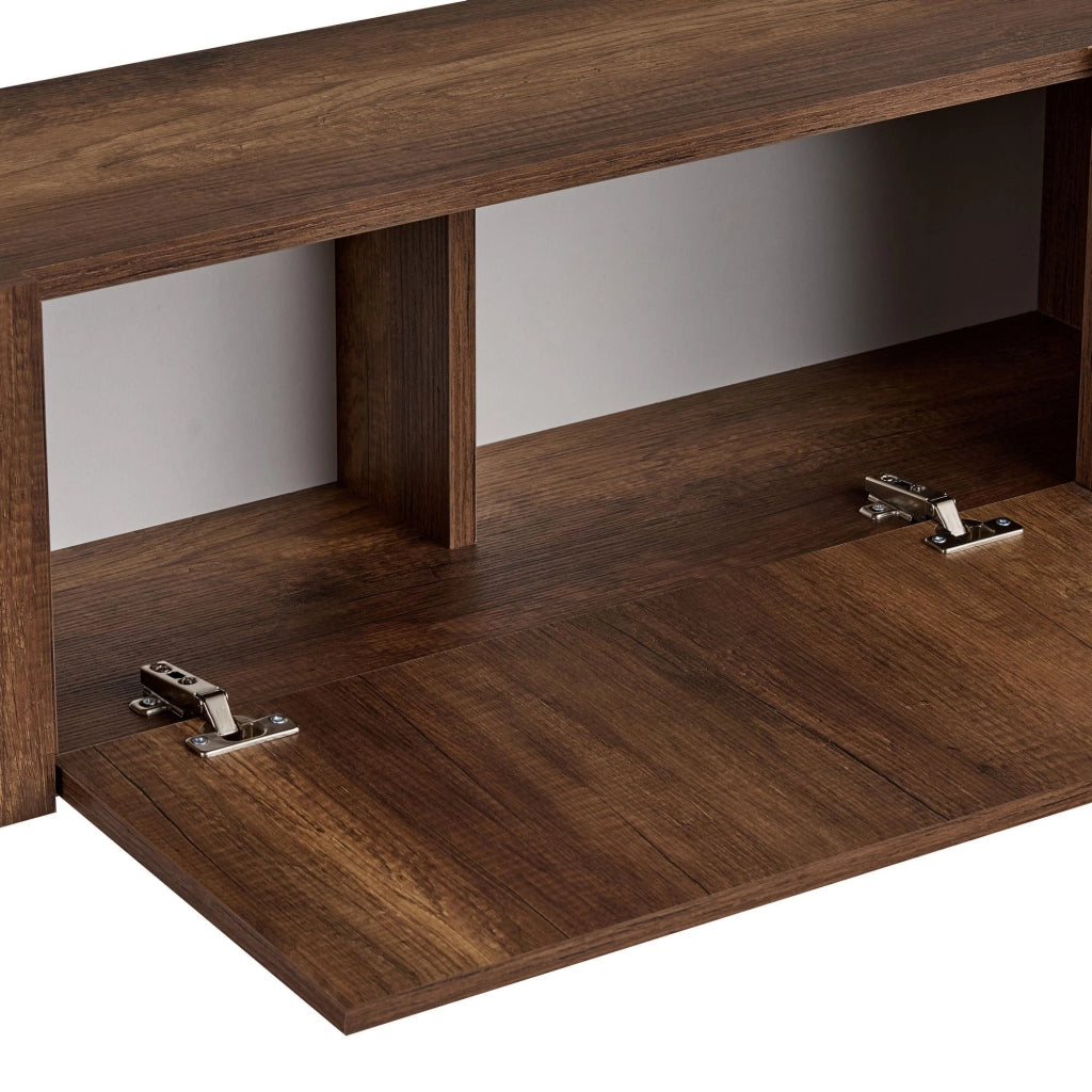 Porta TV in legno "Nexus" - 180 x 30 x 45 cm - Noce barocco oro