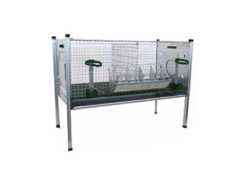 Conigliera Eko 200006 Ropet 2 scomparti ingrasso cm 102x51x42/80 sovrapponibile