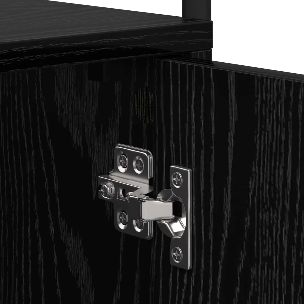 Armadio da Notte 2 pz Rovere Nero 35 x 36,5 x 61 cm 8007648