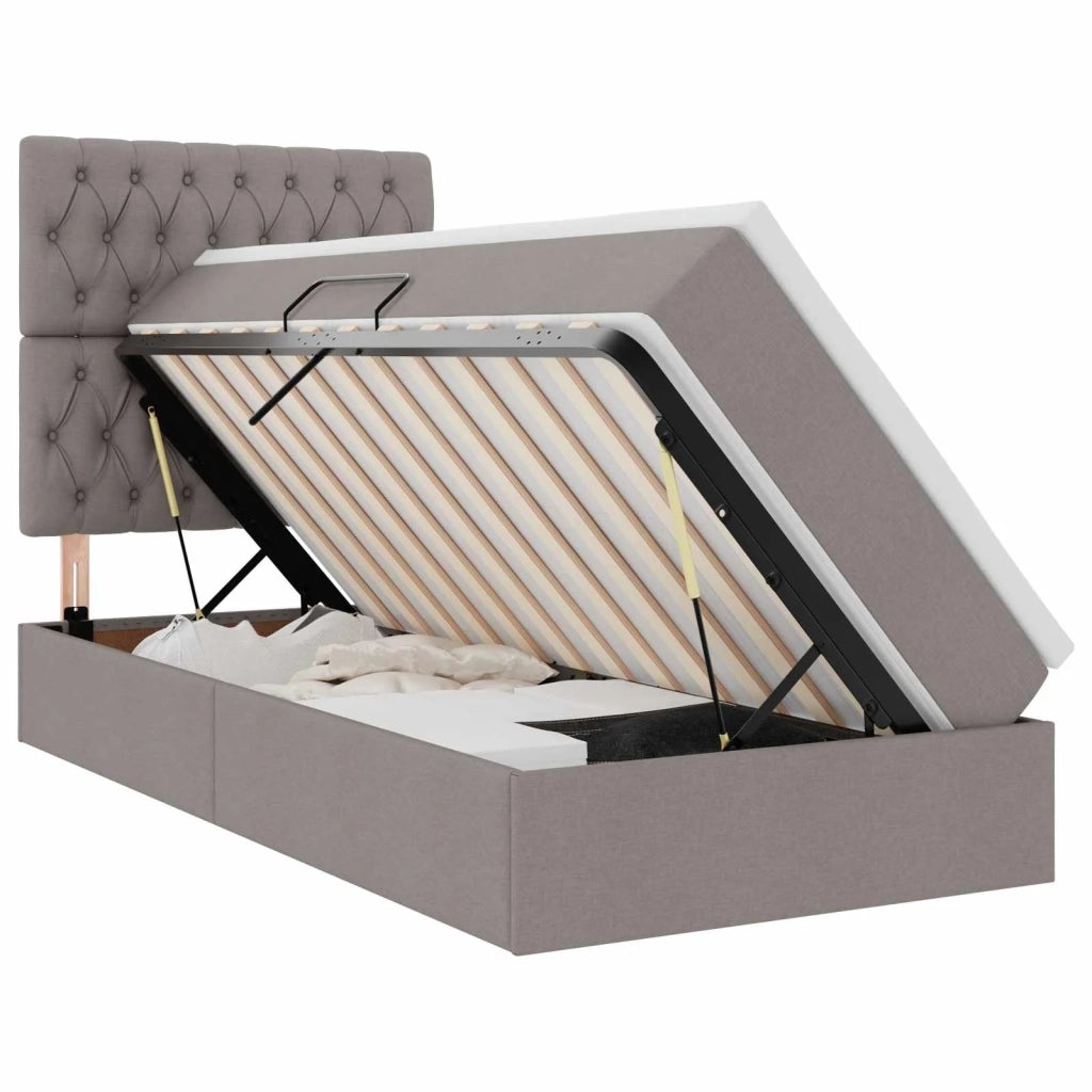 Letto con contenitore e LED Talpa 90 x 200 cm Poliestere 3372456