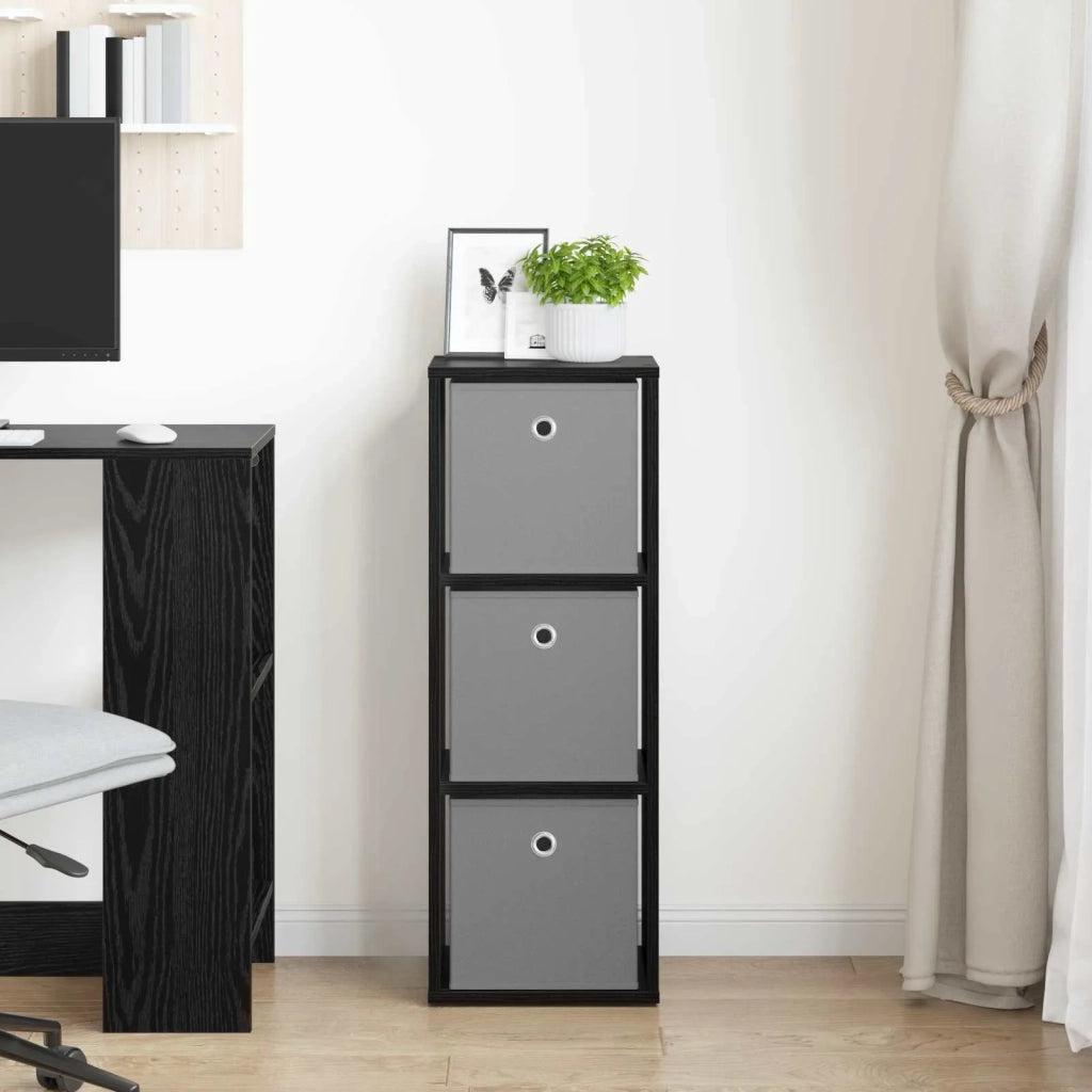 Credenza | Madia | Buffet da pranzo | Armadio da pranzo con cassetto Rovere Nero 30,5 x 27 x 84,5 cm