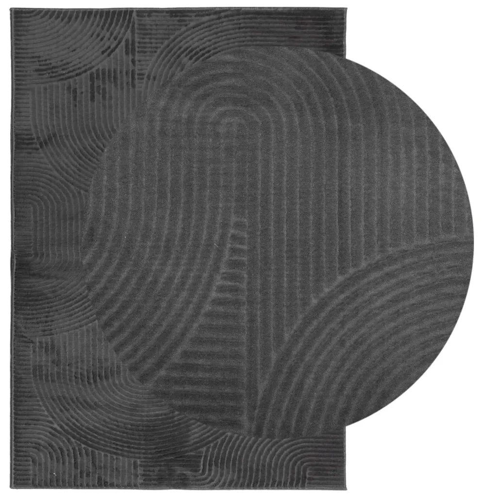 Tappeto IZA a Pelo Corto Aspetto Scandinavo antracite 140x200cm 375429