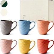 Set di Caffè da 6 [400 ml] Set di Caffè di Alta Qualità con Maniglia Set di Caffè e Tè Set di Caffè Moderne Caffè da Tè Grande per Caffè e Tè Caffè da Tè