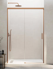 Porta doccia scorrevole 1+1 THALASSA (BASIC) 145 cm Profilo Rame vetro trasparente