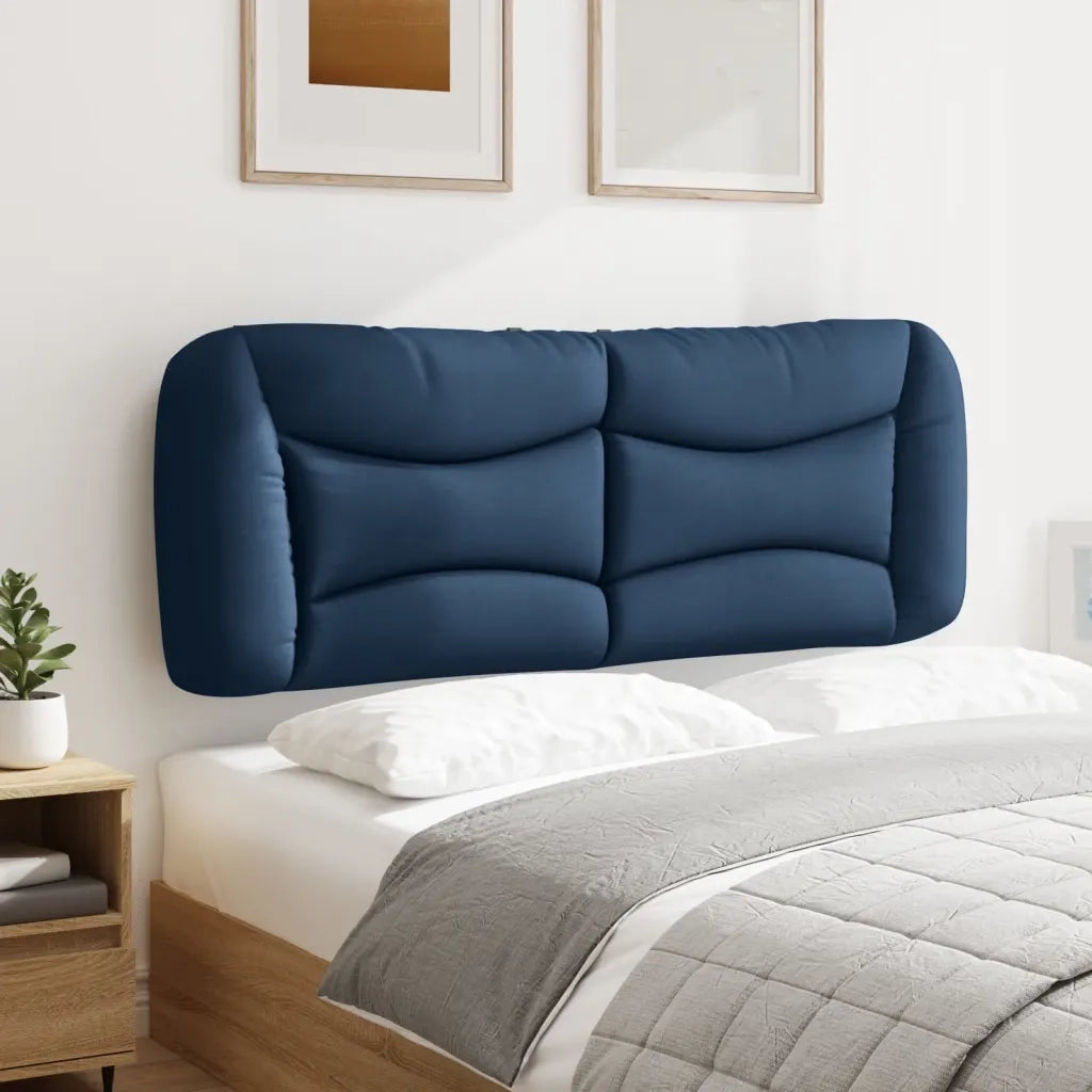 Cuscino Testiera Hvar Blu 140 cm in Tessuto 374582