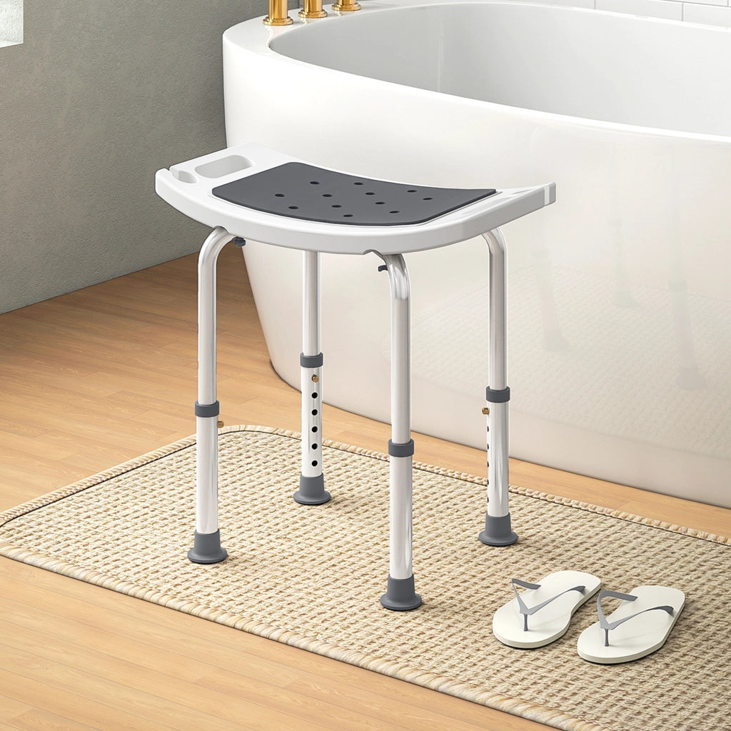 Sgabello da Doccia Regolabile ¨C Minimal ¨C Grigio 39-52cm