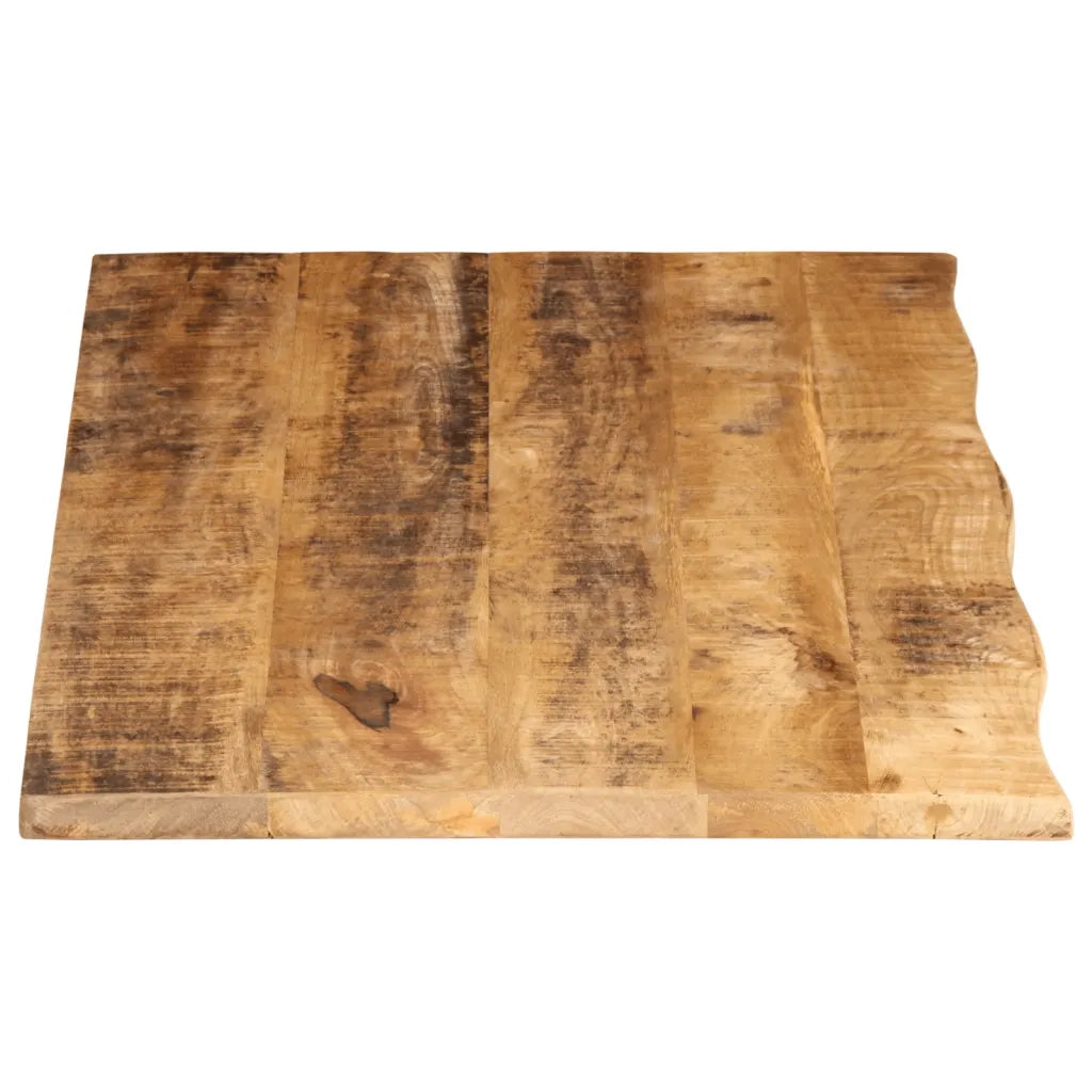 Piano Tavolo 100x60x3,8 cm Bordi Vivi Legno di Mango Grezzo 370406
