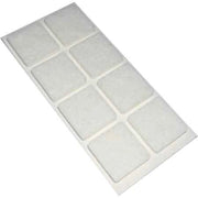 FELTRINI QUADRATI 25x25 mm - Marrone - Blister 8 pezzi