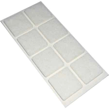 FELTRINI QUADRATI 25x25 mm - Marrone - Blister 8 pezzi