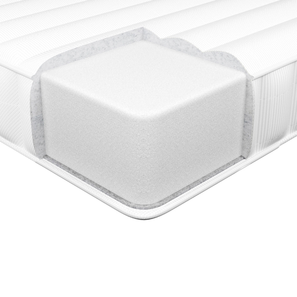 Materasso in schiuma bianco 160 x 200 cm Tessuto poliestere sfoderabile con cerniera EU Misura singola Medium Firm H2