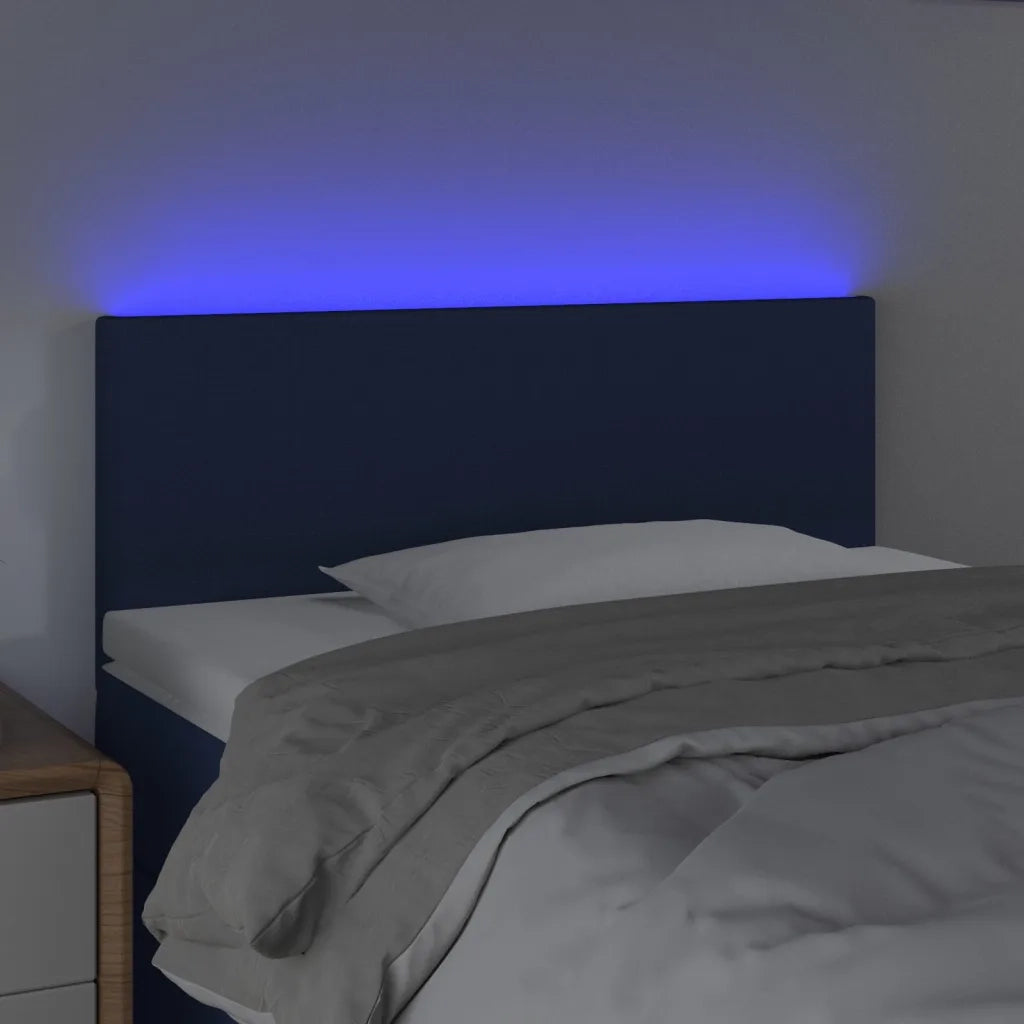 Testiera | Testata a LED Blu 80x5x78/88 cm in Tessuto