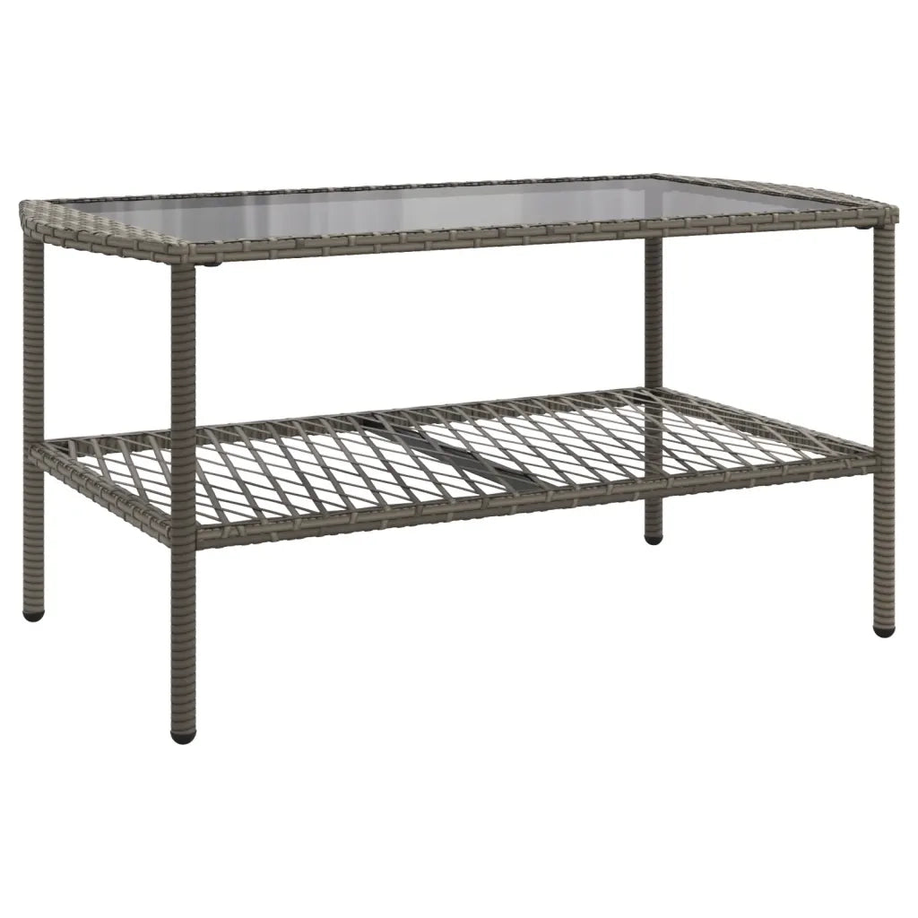 Set Divani da Giardino 4 pz con Cuscini in Polyrattan Grigio 368729