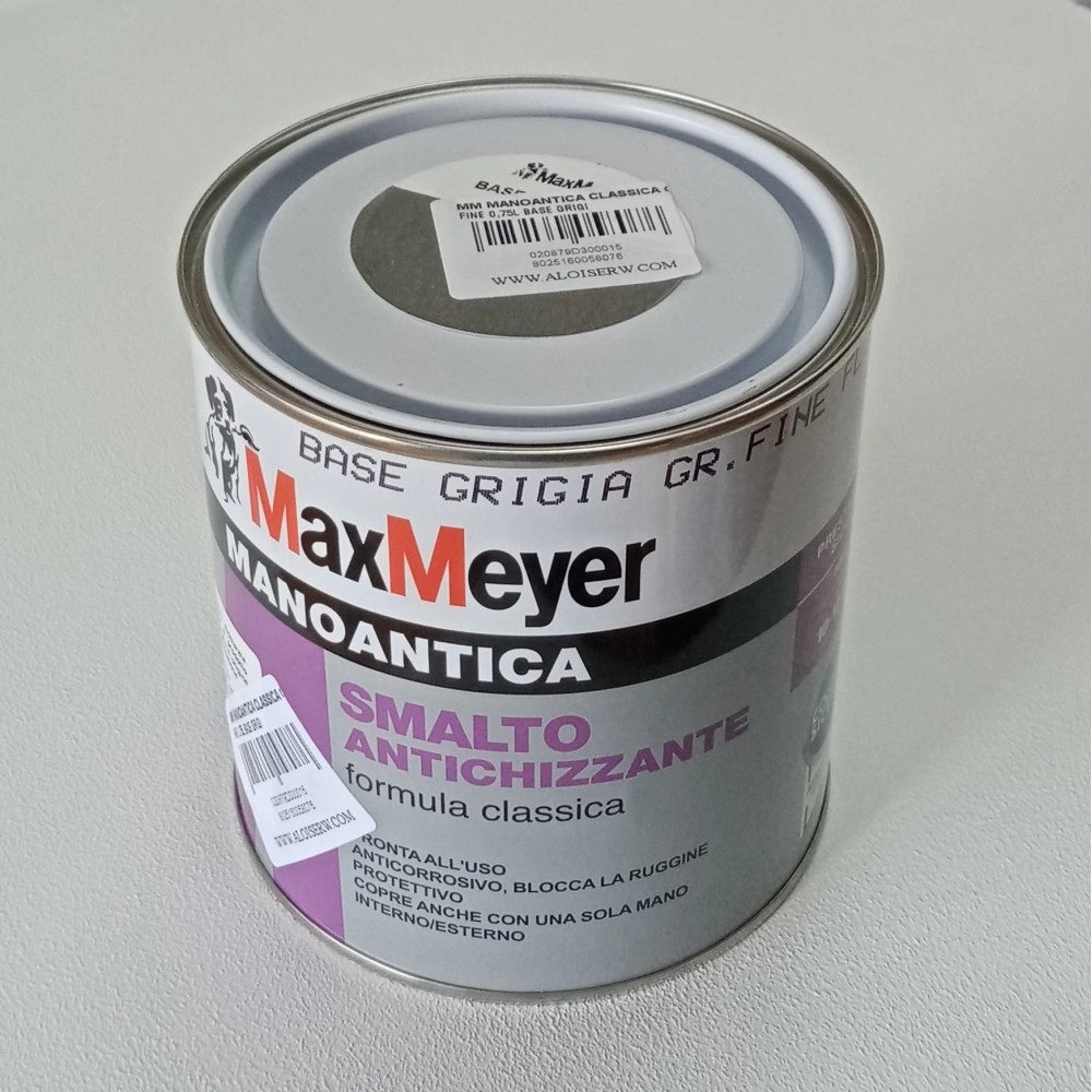 Manoantica classico 750ml smalto ferro micaceo antiruggine in varie colorazioni, colori manoantica nero grafite