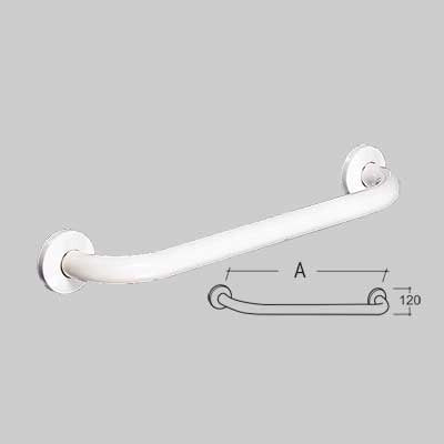 CORRIMANO LINEARE PREVERNICIATO BIANCO  A 60 cm 2 fissaggi     MADE IN ITALY