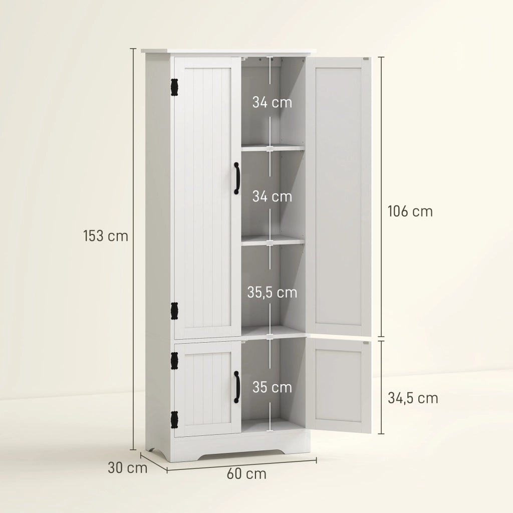 Mobile da cucina con ante e ripiani ¨C Xylo ¨C bianco MDF 2 ante 3 ripiani