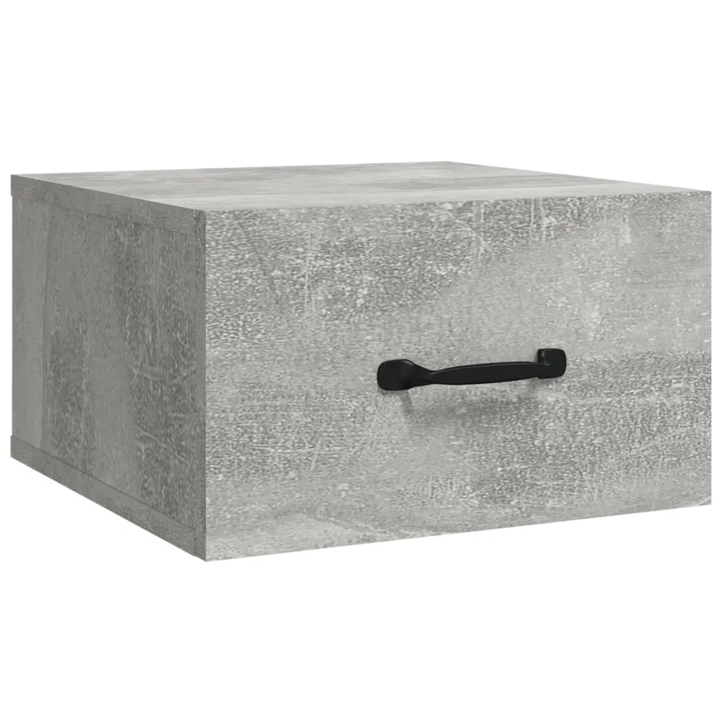 Comodini a Muro 2 pz Grigio Cemento 35x35x20 cm 812861