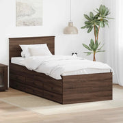 Daybed Rovere Marrone e Nero 75 x 190 cm Legno multistrato 3408542