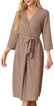 Kimono da bagno leggero per donne 3/4 manica V-collare 

Modello: 
Dimensioni: S
Colore: Khaki