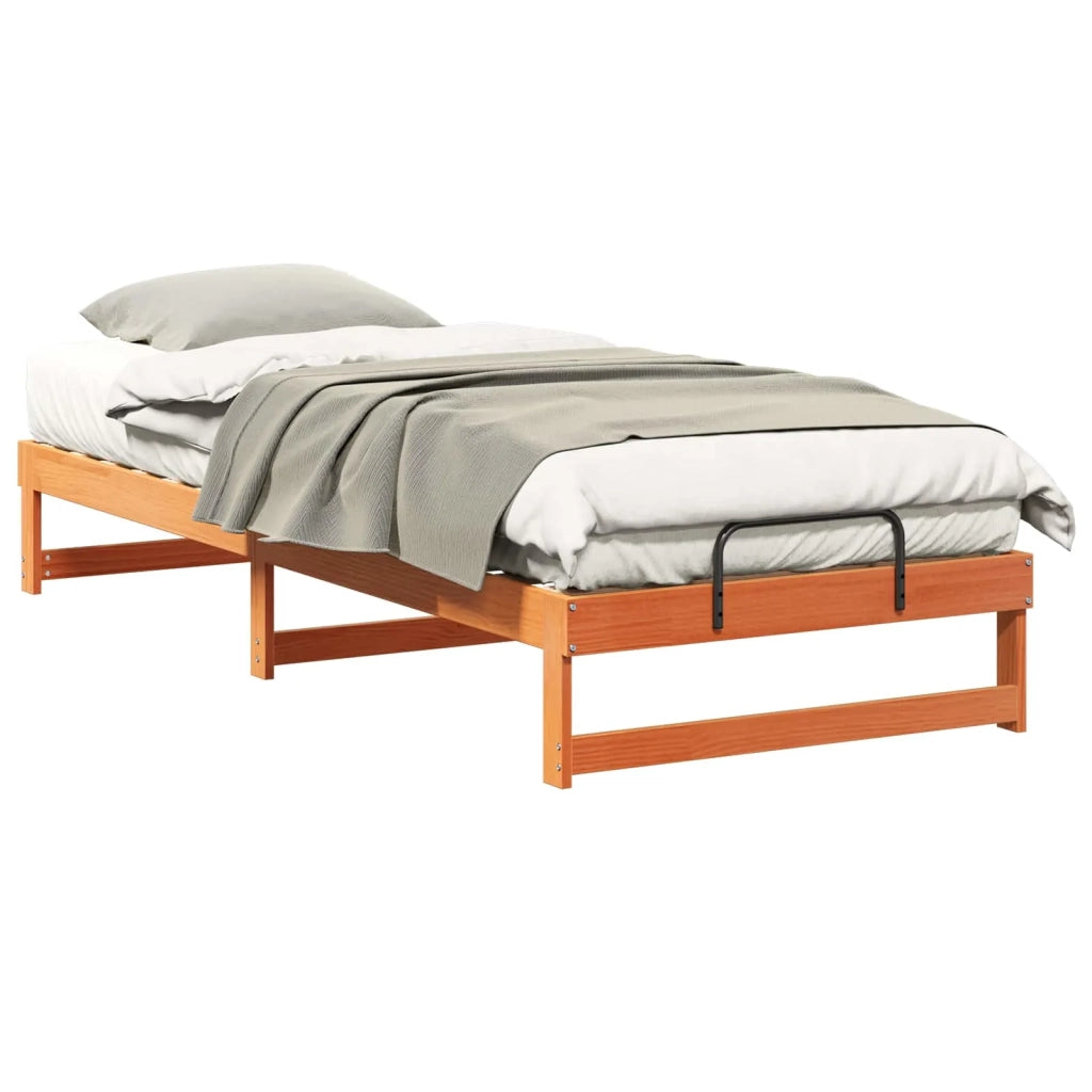 Struttura del letto-Giroletto Marrone 100 x 220 cm Pino massello 659879