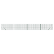 Recinzione da Giardino | Recinzione Metallica con Flangia Verde 1x10 m