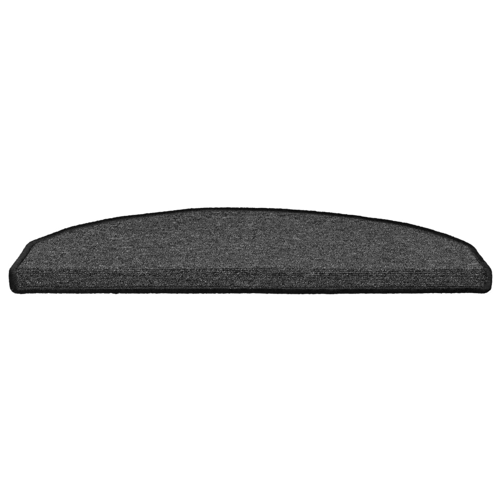 Tappetini per scale autoadesivi Semicircolare 15 pz | Gradini per Scale Antracite