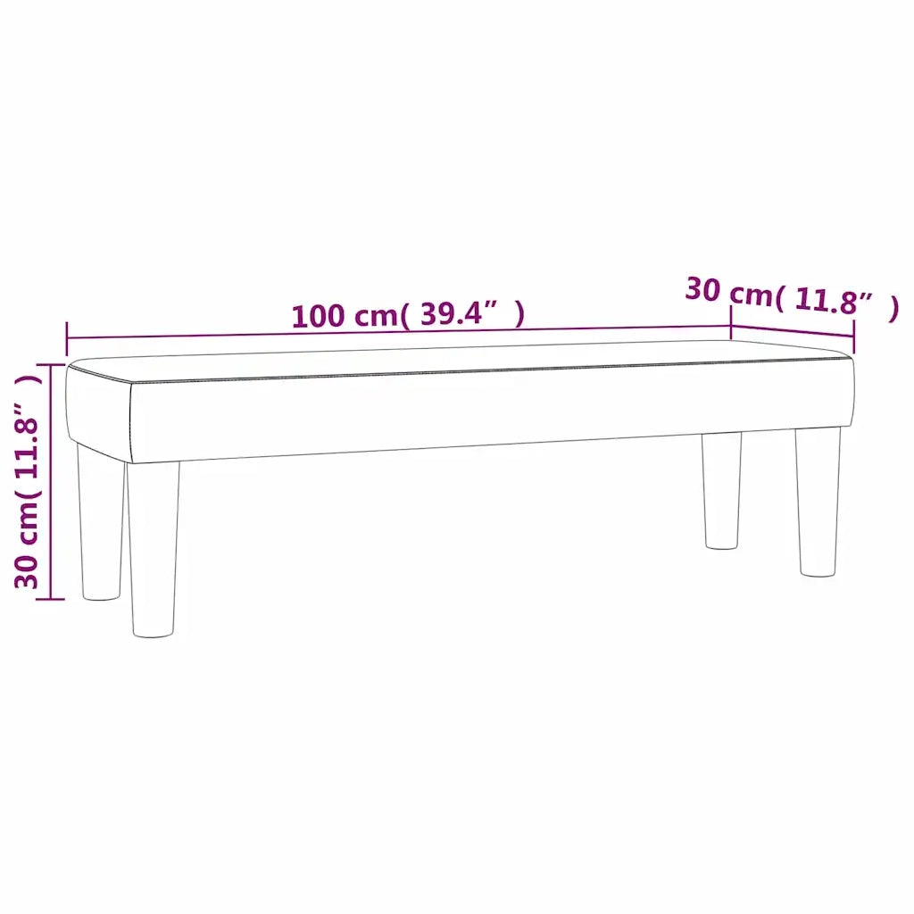 Panca-Sgabello Tortora 100x30x30 cm in Tessuto 311454