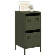 Credenza Verde Oliva 35x39x73,5 cm in Acciaio Laminato a Freddo 851398
