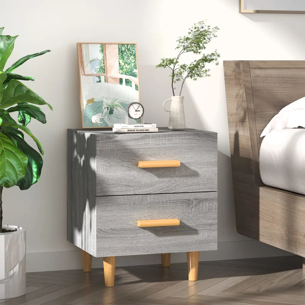 Comodino | Armadio da Notte | Mobiletto da notte Grigio Sonoma 40x35x47,5 cm