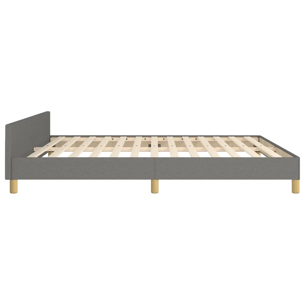 Giroletto senza Materasso-Struttura Letto Grigio Scuro 160x200 cm Tessuto 225966