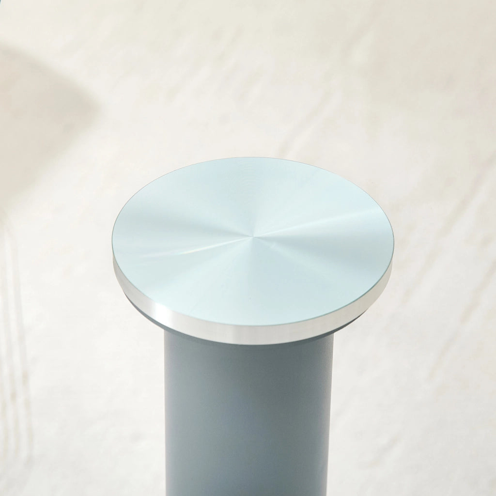 Tavolino rotondo in vetro ca. 70 cm con struttura in metallo, design moderno per soggiorno, colore nero