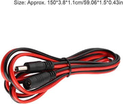 Cavo di estensione 150cm M-F Standard DC5521 Estensore per monitor LCD laptop - Nero Rosso con Alta Conduttività Elettrica