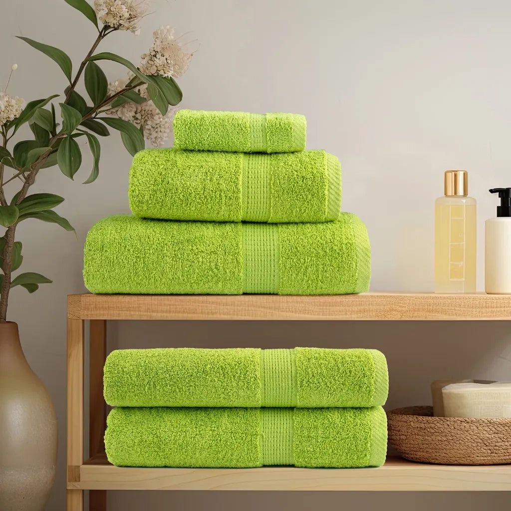 Asciugamani per Ospiti SOLUND 2 pz | Teli per bagno Verdi 30x50 cm 600 gsm