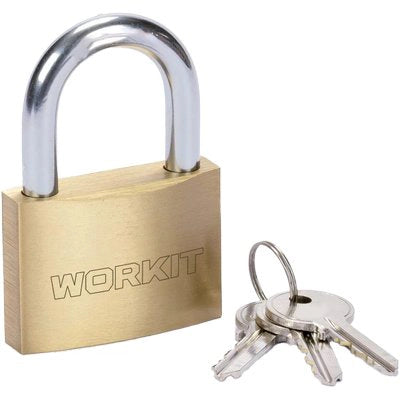 LUCCHETTO WORKIT - OTTONE ARCO CROMATO CHIAVI 3 MM 30- 6 pezzi