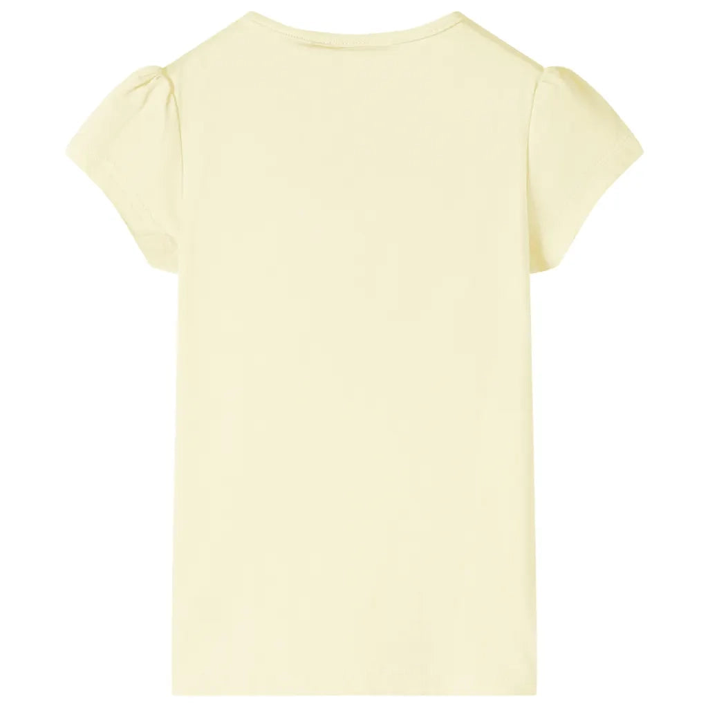 Maglietta da Bambina Giallo Tenue 116