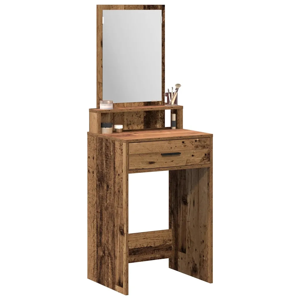 Toeletta | Tavolo da Trucco con cassetto Legno vecchio 50 x 41 x 140 cm