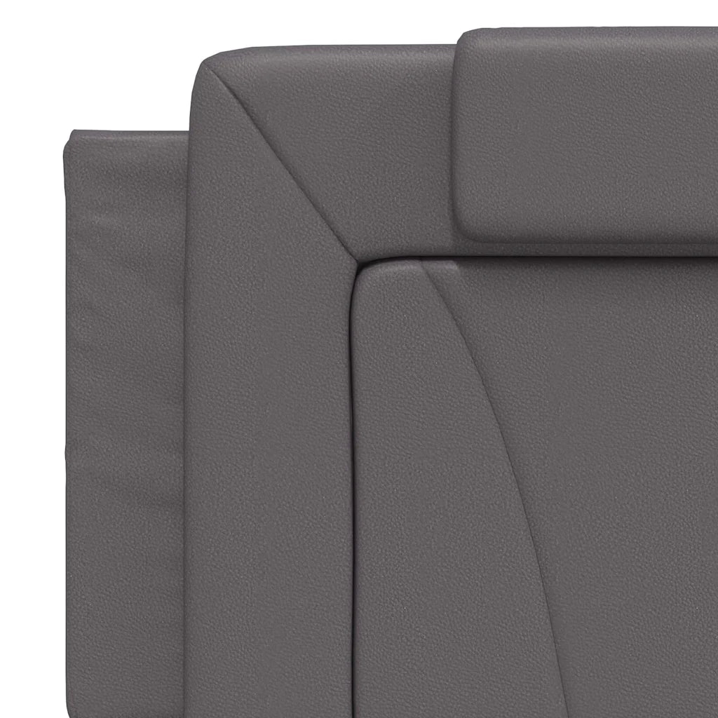 Giroletto Viana senza Materasso-Struttura Letto Grigio 160x200 cm in Similpelle