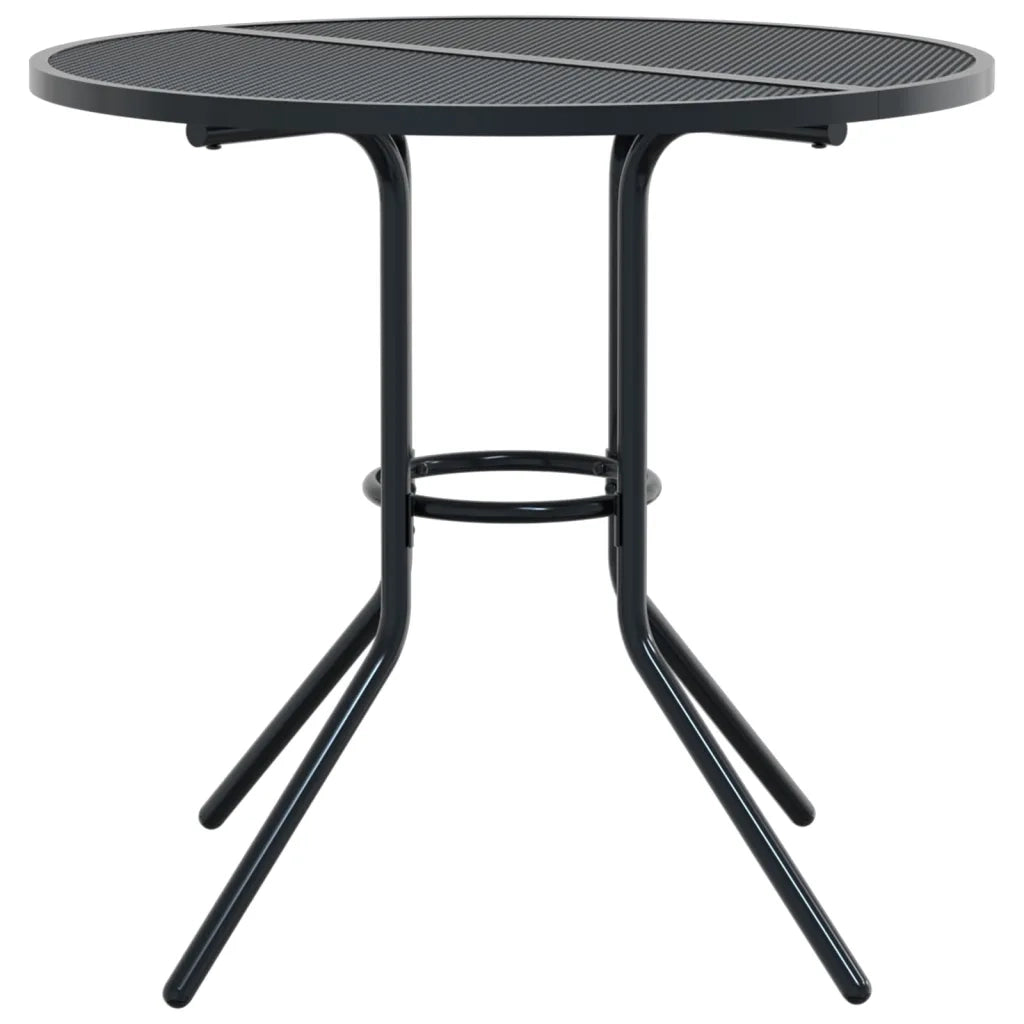 Set Sedie Giardino Reclinabili 3pz Antracite Acciaio Verniciato 3283760