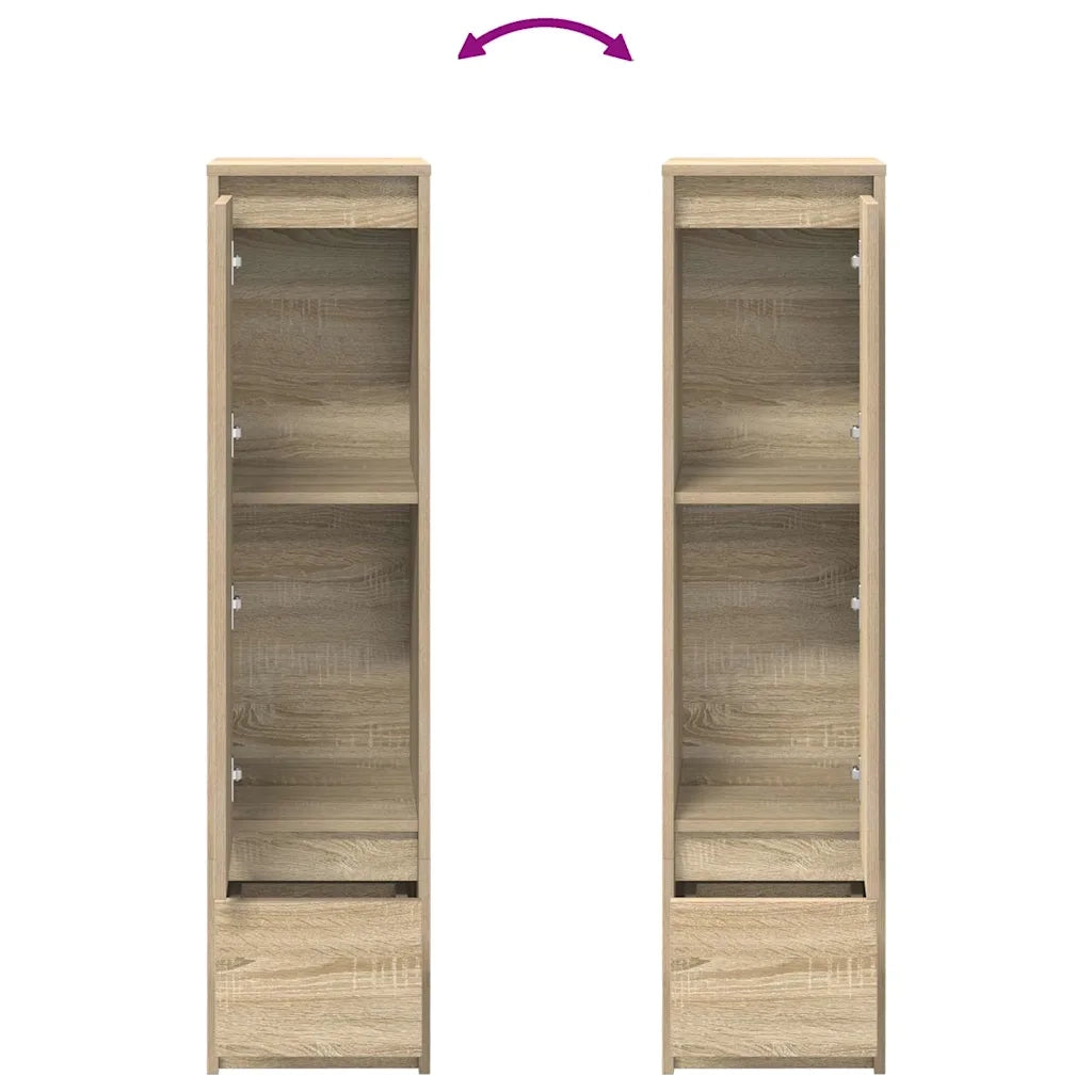Credenza-Buffet-Armadio da cucina Rovere Sonoma 29,5x34x119,5 cm in Legno Multistrato