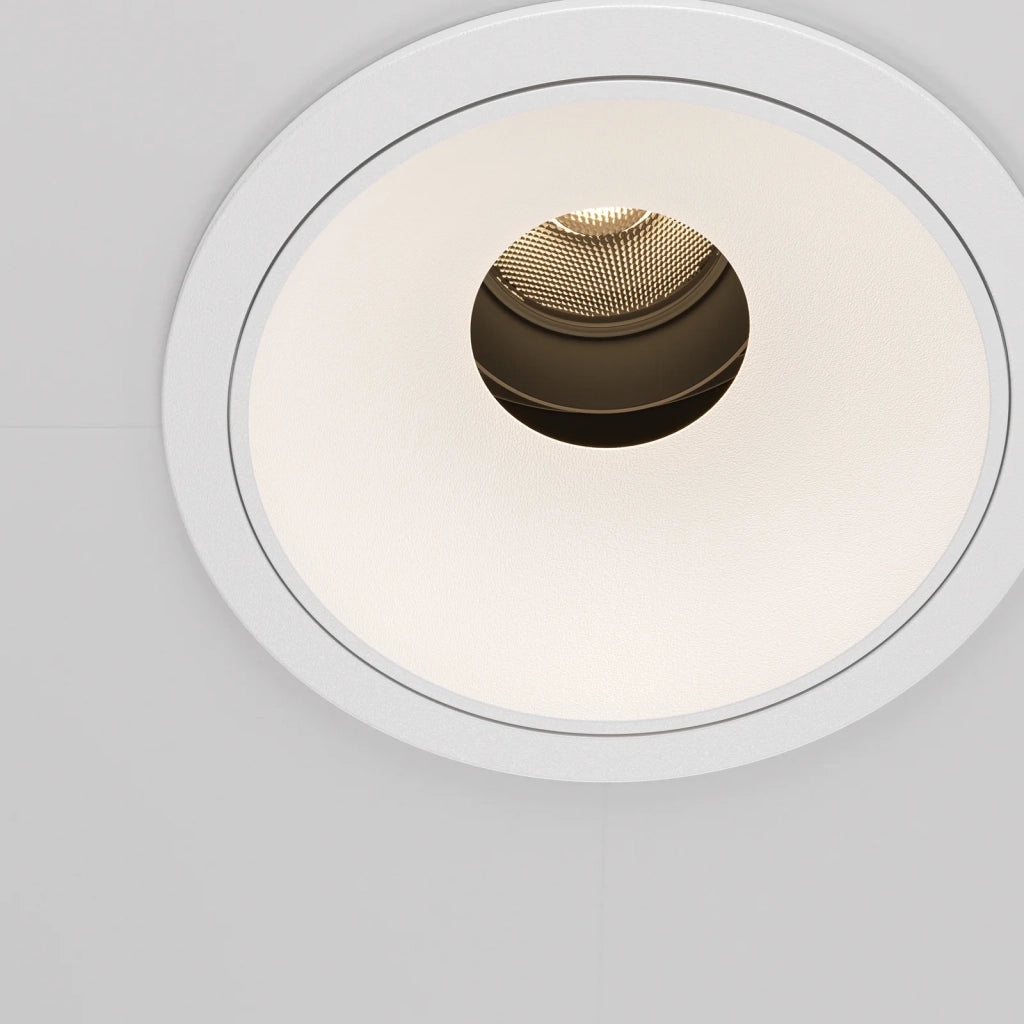 Maytoni lampada da incasso Wise 1 luce LED integrato bianco alluminio