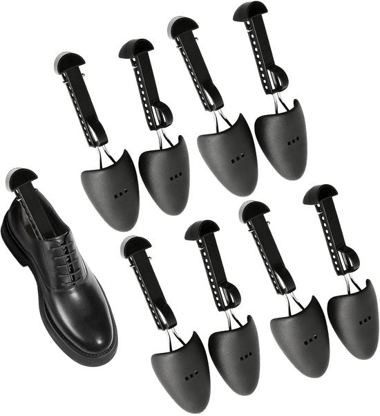 Scollega per Scarpe 8x - Scollegabili per Scarpe 25-32 cm - Supporto per Scarpe - Nero Acciaio/Plastica - Ideale per Casa/Traffico