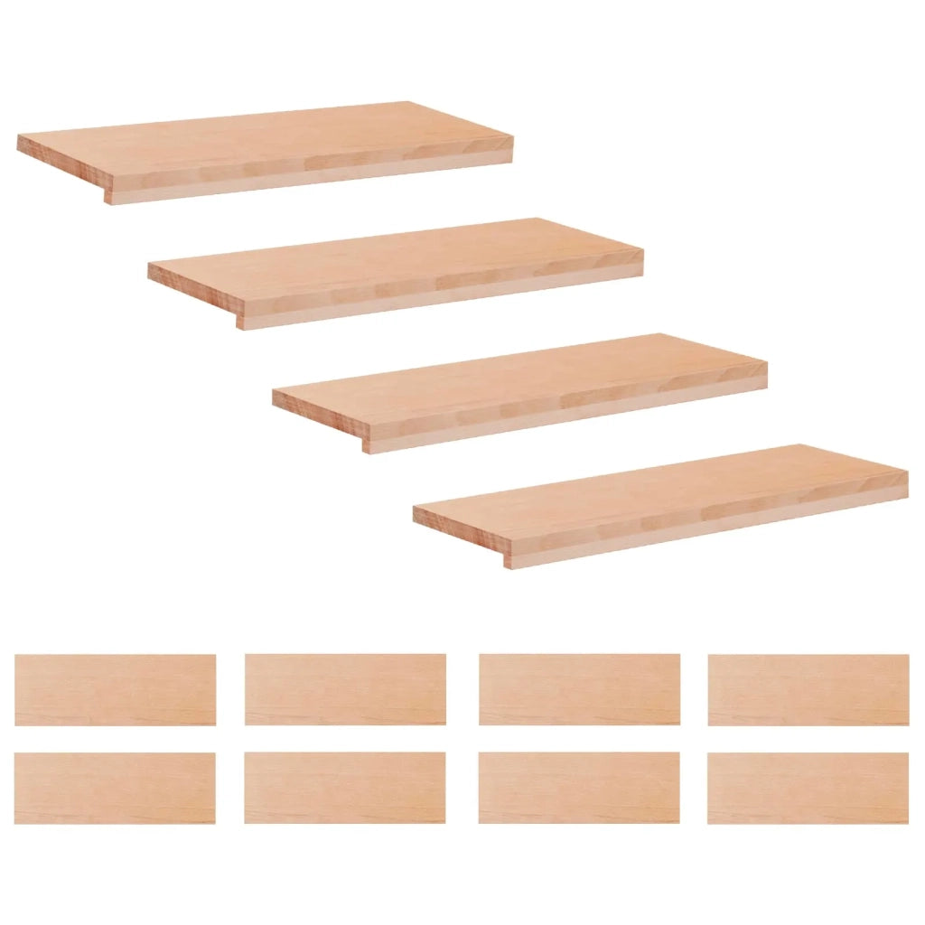 Tappeti per scale 12 pz 80 x 25 x 2 cm Naturale 3446329