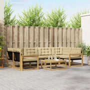 Set di divani da esterno 7 pz Bianco e Beige 3388463