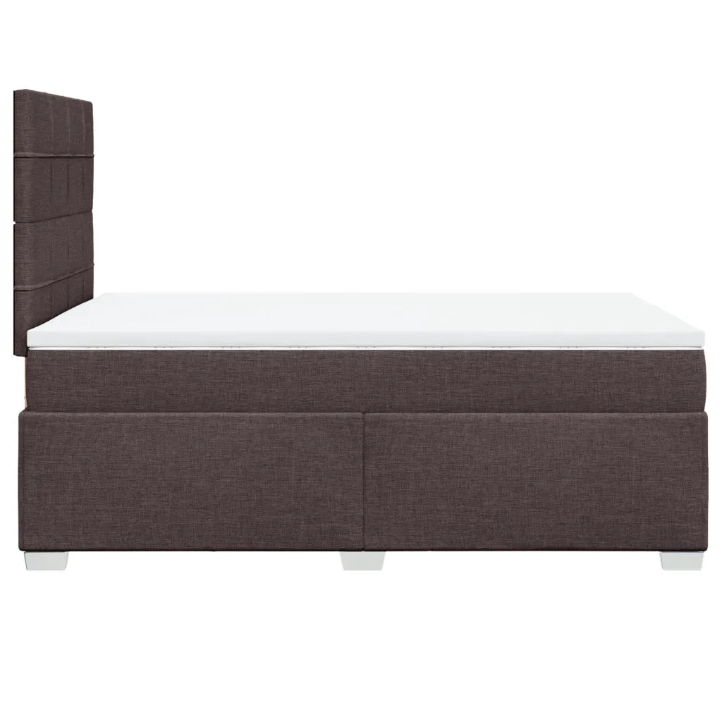 Giroletto a Molle con Materasso Marrone Scuro 120x200cm Tessuto 3290465