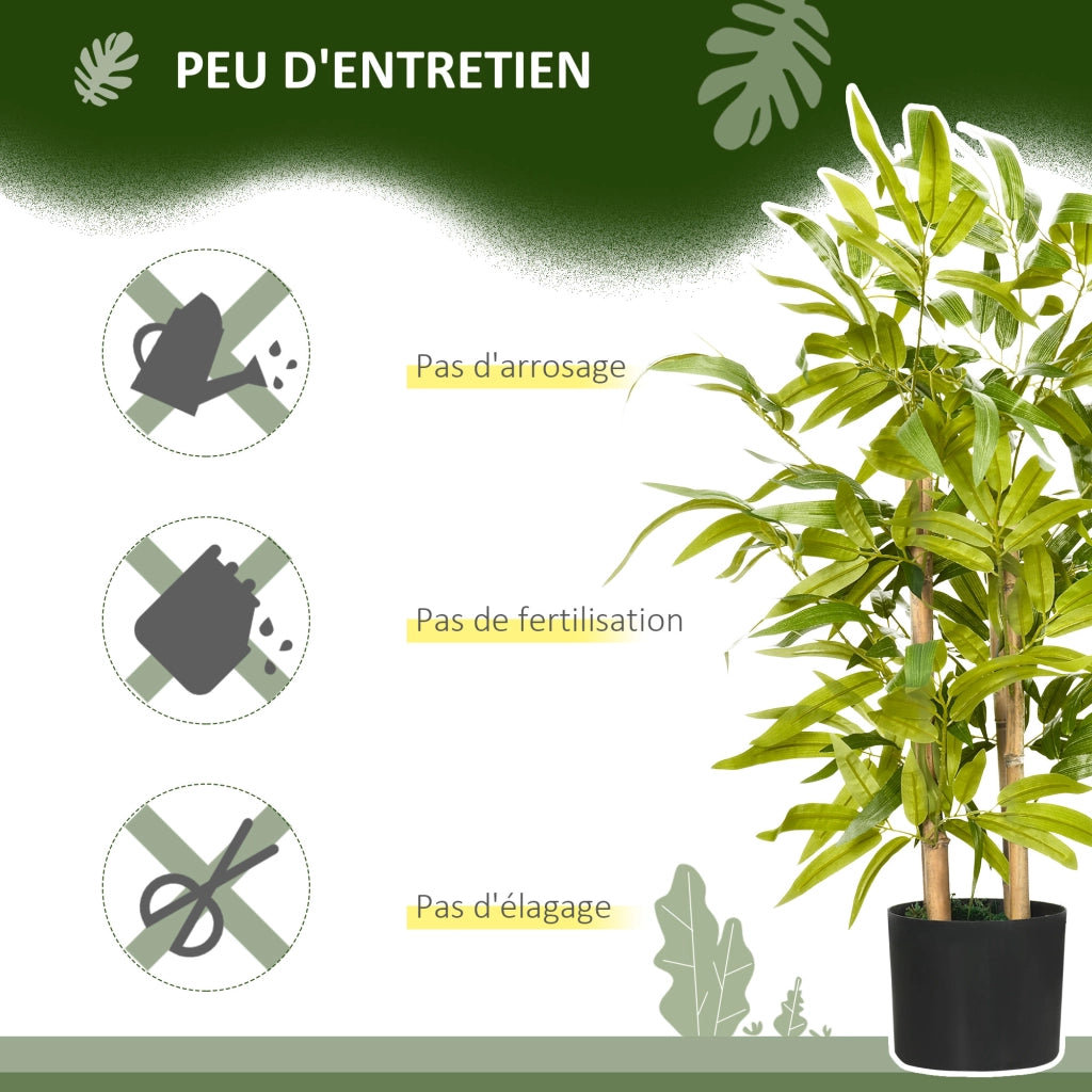Pianta artificiale bamb¨´ ¨C zephmum ¨C verde 60 cm con vaso