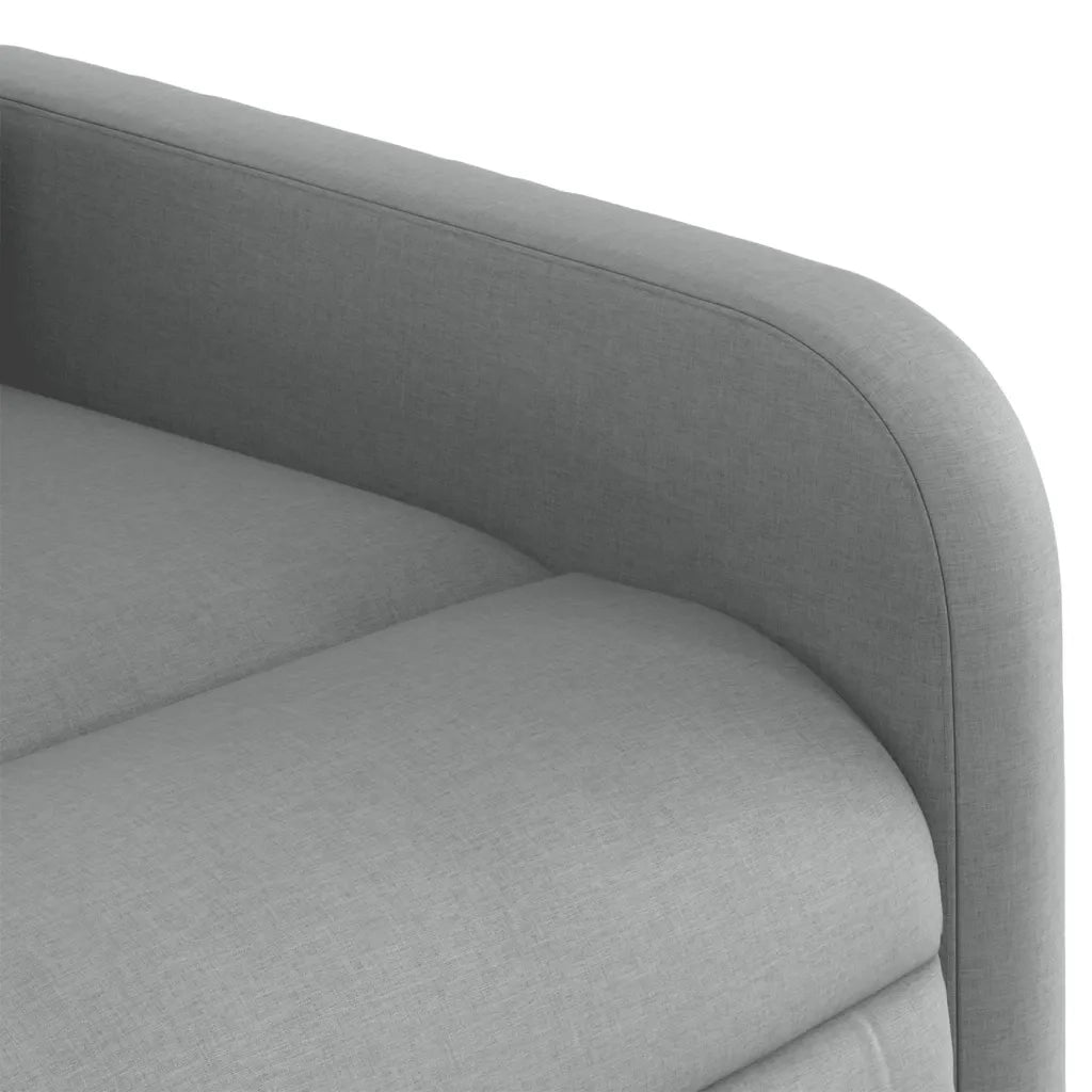 Poltrona Reclinabile in Tessuto Grigio Chiaro 374197