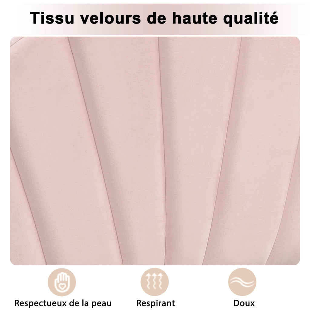 letto imbottito velluto rosa 140 x 190 cm