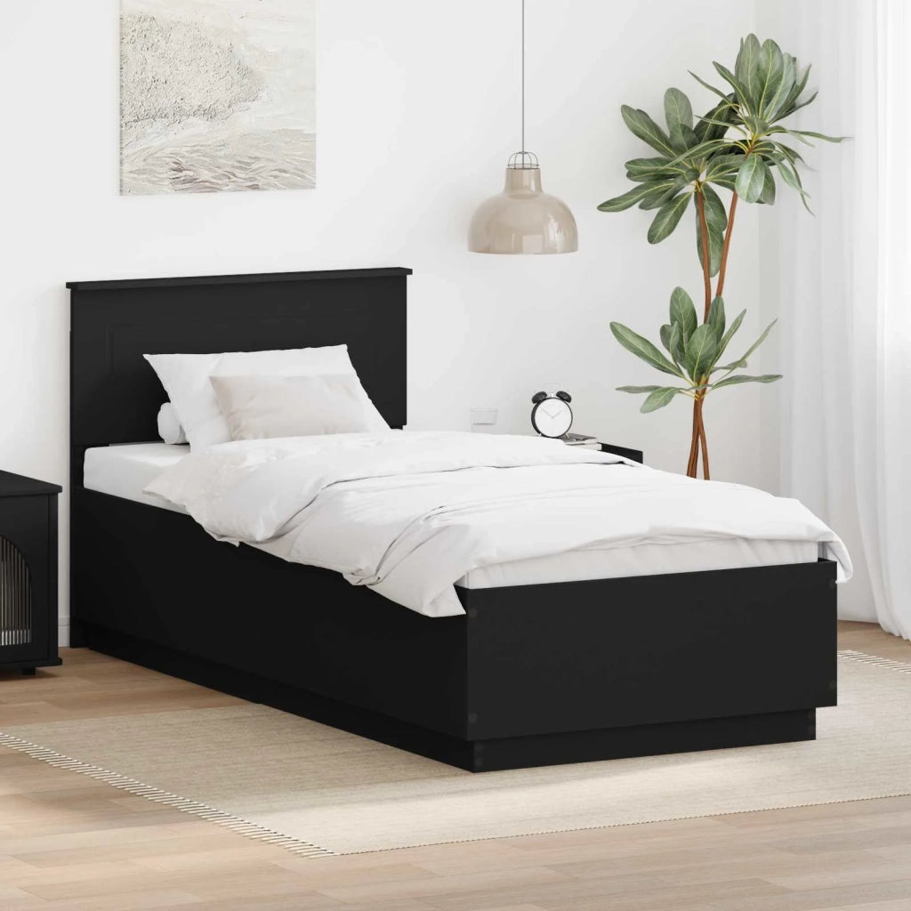 Struttura del letto Nero 90 x 200 cm Legno ingegnerizzato 3408209