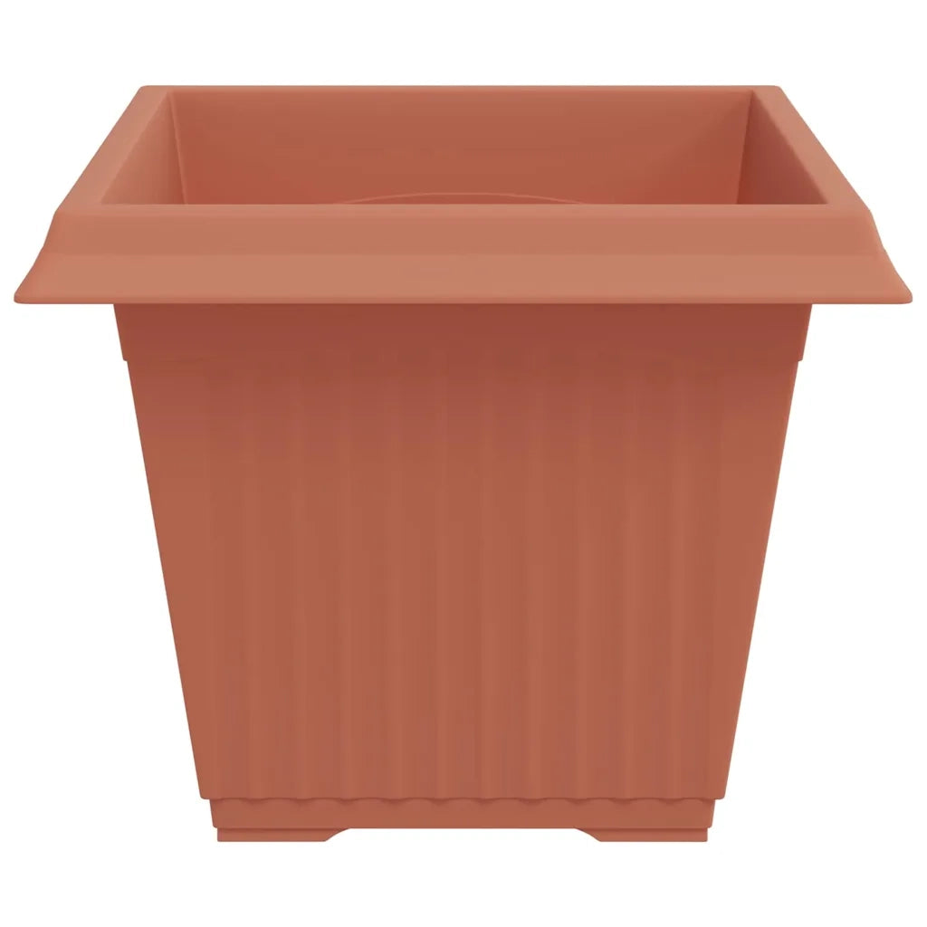 Fioriere | Cassetta per fiori | Vaso quadrato per fiori 24 pz Rosso Mattone 43 x 43 x 33,5 cm